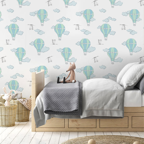 Blue Parachutes Wallpaper